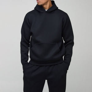 Survêtement slimfit pour hommes pull à capuche noir 2 pièces survêtement de fitness pour hommes - Product Image 6