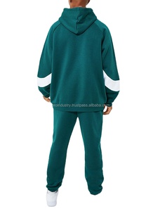 Venta caliente de alta calidad en blanco liso personalizado 2 piezas chándales holgados de invierno precio barato conjunto de chándal de gran tamaño para hombre - Product Image 4