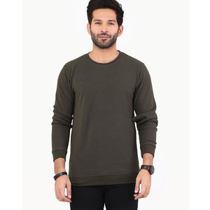 OEM personnalisé hommes surdimensionné en coton sweat-shirt à col rond hiver pull col montant imprimé conception solide plaine teint Technique - Product Image 2