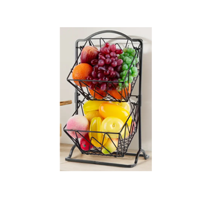 Cesta de fruta de 3 niveles hecha a mano de metal de hierro, tamaño y color personalizados, solución de almacenamiento de alta calidad con estilo premium - Product Image 6