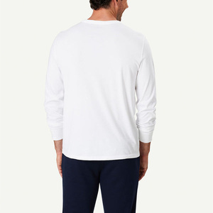Camiseta de Manga Larga Lisa con Cuello Redondo de Algodón, Personalizable con Logotipo, para Hombre - Product Image 2