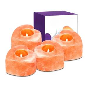 Portavelas de pirámide de sal de cristal Natural con ranura para candelita de dos a tres kg, pieza de decoración de roca del Himalaya rosa de diseño personalizado - Product Image 2