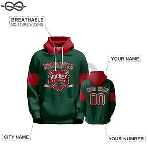 Sudaderas con capucha de hockey sobre hielo personalizadas sudaderas de hockey personalizadas cualquier nombre y número regalos únicos hombres mujeres jóvenes Premium - Product Image 2