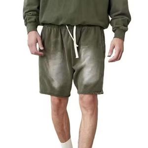 Custom Acid Wash <b>Shorts</b> <b>Mens</b> Heavyweight Wholesale Vintage Washed Graphic Print Casual Drawstring Streetwear Clothing <b>Shorts</b> - Product Image 1