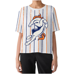 Custom Women's Cotton O-Neck <b>T</b>-<b>shirt</b> Summer Casual Loose Fit Stylish Embroidered Design for Game Day Theme Wholesale Available - Product Image 3