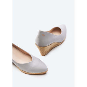 Sandali da donna con zeppe Espadrille con taglio a V rose - Product Image 6