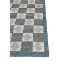 Alfombra de Lana Azul Alhambra de Gran Tamaño, Rectangular 9x12, con Patrón Geométrico para Entrada, Pasillo o Habitación - Modelo ADWL-13240 - Product Image 4