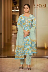 Ensemble kurta traditionnel en pur coton Dupatta pour femmes, ensemble de 3 pièces Salwar Kameez, dernière conception de filles, nouvelle collection 2025 - Product Image 4