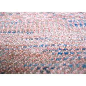 Kairos Hand Knotted Wool & Viscose <b>Rug</b> Pink & Purple Abstract Pattern 9x12 Inches for Living Room Decorations - Product Image 3