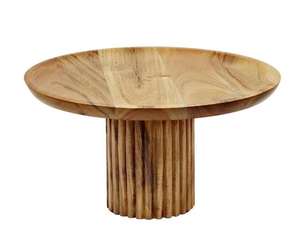 แท่นวางเค้กทรงสี่เหลี่ยมทำจากไม้สีน้ำตาลสำหรับงานวันเกิดเครื่องครัวอุปกรณ์ทำเค้กสำนักงานร้านอาหาร - Product Image 3