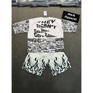 Vêtements d'été sur mesure pour hommes, ensemble de shorts, fournisseur direct d'usine, prix bon marché, ensemble jumeau pour hommes pour vêtements d'extérieur - Product Image 2