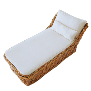 Nouvelles chaises longues extérieures en rotin naturel pour les applications de villa de salon d'hôtel de jardin de terrasse - Product Image 5