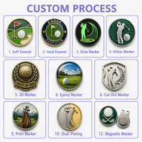 Marqueurs de balle de golf personnalisés Lion pour fournisseur, sans clip pour chapeau, avec marqueur de balle personnalisé pour chapeau de golf