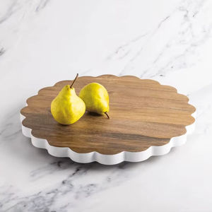 Plateau de service moderne, plateau de présentation en bois, plateaux de rangement - Product Image 1