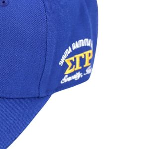 Sigma Gamma Rho SGRho Crest Cap Royal Blue 20 lana 80 acrilico acrilico scudo greco ricamato anteriore posteriore regolabile sorellity Hat - Product Image 3