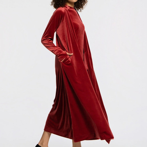 Bata de dormir de algodón y bambú para mujer, suave, de terciopelo, pijama de manga larga para mujer, ropa de estar sostenible para mujer - Product Image 4