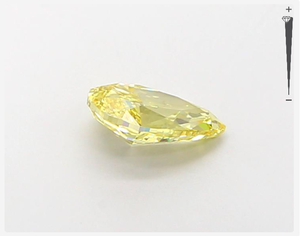เพชรลูกแพร์1.02ct ตัดสีเหลืองแฟนซีมีความคมชัด VS1เพชรหลวมที่ปลูกในห้องปฏิบัติการสำหรับเครื่องประดับเพชร-ได้รับการรับรอง IGI - Product Image 5