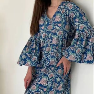 Robe évasée bohème vintage avec broderie lourde Nouveau look fantastique Manches longues bouffantes Taille naturelle Style ukrainien - Product Image 1