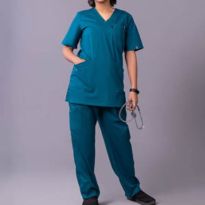 2026 Custom Medical Teal <b>Nursing</b> Scrub Sets Female Jogger Hospital Uniforms Wholesale Nurse Apparel - Product Image 1