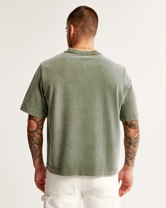 T-shirt en coton uni de haute qualité pour homme, basique, coupe confortable, vêtement décontracté, fournisseur OEM - Product Image 2