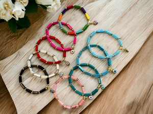 DAFNI BIG PAZAR สร้อยข้อมือหินคริสตัลประดับลูกปัดทำมือ ยูนิเซ็กส์ ของขวัญส่งเสริมการขาย หมายเลขรุ่น 44 ผลิตที่อิสตันบูล - Product Image 1