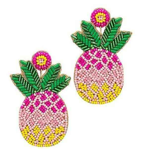 Boucles d'oreilles faites à la main pour femmes, en perles de graines d'ananas épaisses, inspirées des pierres de perles, style classique indien, pour cadeau de fête - Product Image 6