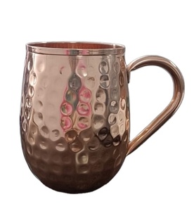 Taza de cobre con diseño martillado personalizado, vaso de cerveza de cobre, mula de Moscú de cobre y calidad 100% pura, superventas - Product Image 1