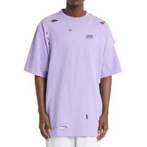 T-shirt ample uni imprimé et délavé pour homme, vêtement d'été, 100% coton, écologique, respirant, séchage rapide, fabriqué au Pakistan - Product Image 1