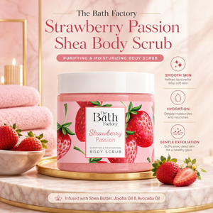 Exfoliating for Smooth and Radiant Skin for All Skin Types – The Bath Factory Strawberry Shea <b>Body</b> <b>Scrub</b> - Product Image 2
