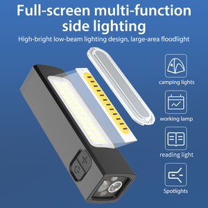 Phong cách mới cắm trại Torch Đỏ Ánh sáng ấm áp 18650 xách tay vuông EDC Mini Led đèn pin - Product Image 5