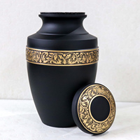 Urne funéraire de haute qualité, tri-bande, classique et moderne, en aluminium, pour adultes, fournitures funéraires, urne funéraire commémorative, urne funéraire pour cendres humaines