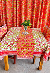 Nouveau design de table à manger en coton tissé avec impression lavable de bloc à la main de luxe - Product Image 2