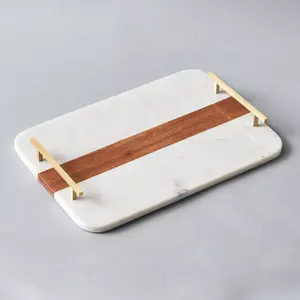 Nouveau plateau de service en bois naturel blanc de vente chaude de qualité supérieure avec un design élégant en finition naturelle au prix de gros - Product Image 4