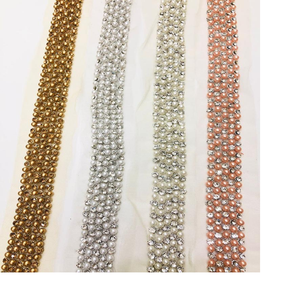 เครื่องปักริบบิ้นและผ้าลูกไม้,4สีสำหรับชุดแต่งงานงานลูกปัดตามสั่ง - Product Image 1