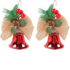 MS-Juego de 2 anillos de adorno de Metal para la escuela, campana roja de Navidad, para el personal del restaurante, Servicio de Atención al Cliente - Product Image 1