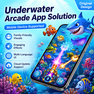 ซอฟต์แวร์เกม Luckyone Games Ocean Arcade แอปเกมมือถือ ดีไซน์ใช้งานง่ายบนหน้าจอสัมผัส รองรับแท็บเล็ต ใช้งานง่ายด้วย UI สีสันสดใส รองรับการเชื่อมต่อ API - Product Image 2