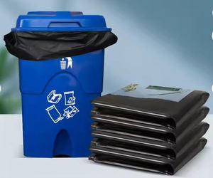 Bolsa de basura degradable de plástico negro grande de Vietnam de 100-200 galones Bolsas de basura industriales gruesas - Product Image 4