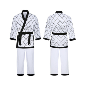Uniforme de Hapkido de Diseño Clásico para Hombre y Mujer, Ropa Deportiva de Artes Marciales para Interiores, Elástica, 100% Algodón, Conjuntos de Camisetas y Pantalones al por Mayor - Product Image 6