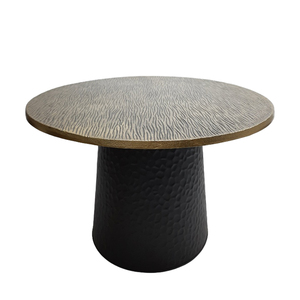 โต๊ะโลหะทรงกลมสีดำ/สีทองดีไซน์โบราณสำหรับตกแต่งห้องนั่งเล่นบ้านเฟอร์นิเจอร์ทำมือปรับแต่งได้ตามต้องการ - Product Image 1