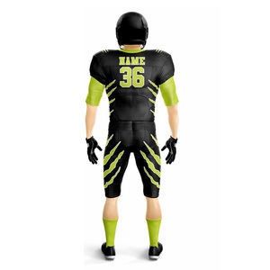 Ensemble d'uniformes de football américain à manches courtes respirant de grande taille imprimé par transfert de chaleur - Product Image 3