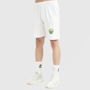PFF Sporty Match Day <b>Shorts</b> 100% Polyester XS White with Embroidery & Logo Decor Elastic Waist Closure Knitted Fabric - Product Image 4