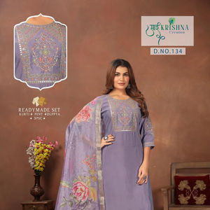 Collection de costumes d'été Coton imprimé fleuri Top Bottom Dupatta Set Readymade Casual Wear Daily Wear Party Wear Printed Dress - Product Image 3