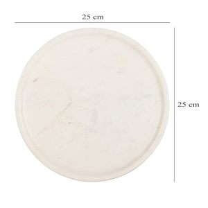 Plateau de service en marbre au design élégant et durable, parfait pour servir des boissons, des collations et une décoration élégante - Product Image 3