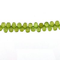 Perles de pierres précieuses en forme de larme à facettes en péridot naturel pour la fabrication de bijoux Collier Bracelet Boucle d'oreille Guérison Fabriqué