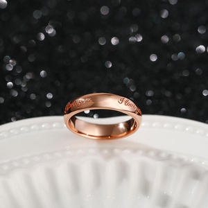 Jeulia I Love You Bague de mariage pour homme en alliage plaqué or 18 carats - Product Image 4