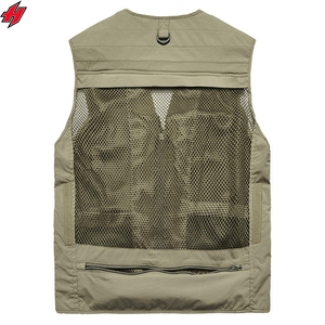Gilet de travail multi-poches à séchage rapide pour homme Gilet de photographe surdimensionné en maille utilitaire coupe-vent pour la pêche en plein air Gilet pour hommes - Product Image 5