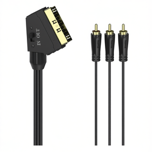 Cable Adaptador de Video RCA Scart de 1.5m, Negro, Cables de Audio y Video, Modelo 00205156 - Product Image 2