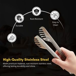 Wholesale Multi-purpose Stainless Steel Food Serving Tongs Bread Tong for Spaghetti Clamp Salad BBQ <b>Grill</b> Kitchen Cooking Frying - Product Image 2