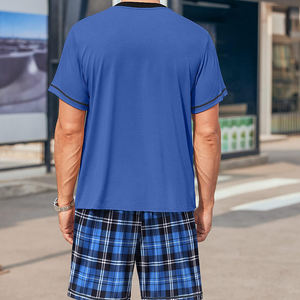 Bonne qualité nouveau survêtement 2 pièces hommes ensembles vêtements pour hommes respirant conception personnalisée coton hommes ensemble d'été - Product Image 5