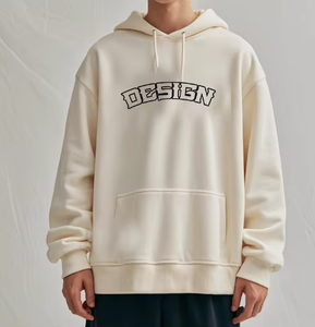 Sudaderas con capucha de algodón 100% de talla grande de estilo informal Ropa de invierno transpirable con cuello con capucha de patrón sólido de alta calidad-Venta en línea - Product Image 1